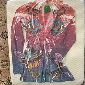 Knit Butterfly Tunic Top-sz Small